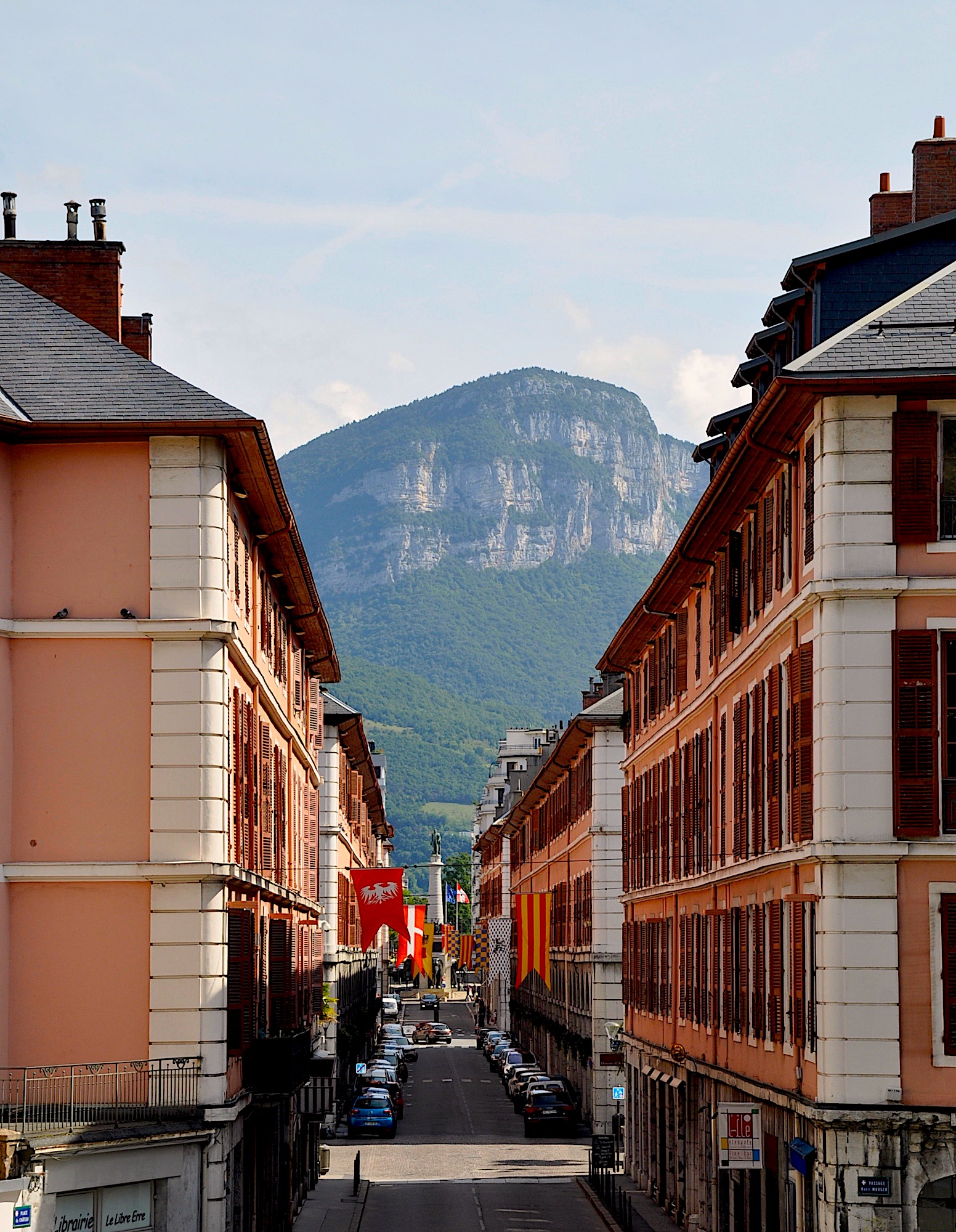 Mount Granier stands majestically over the city of Chambrey