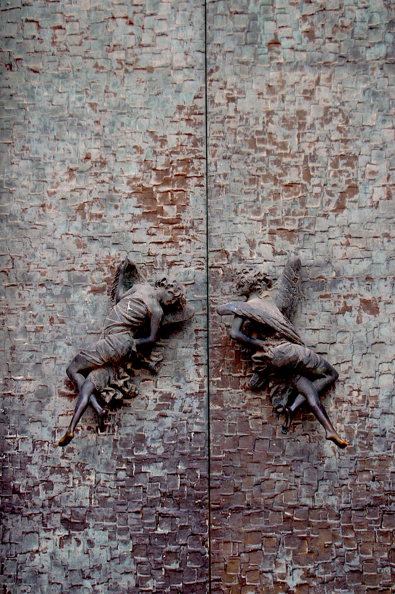 Bronze doors of the duomo in Orvieto Italy
