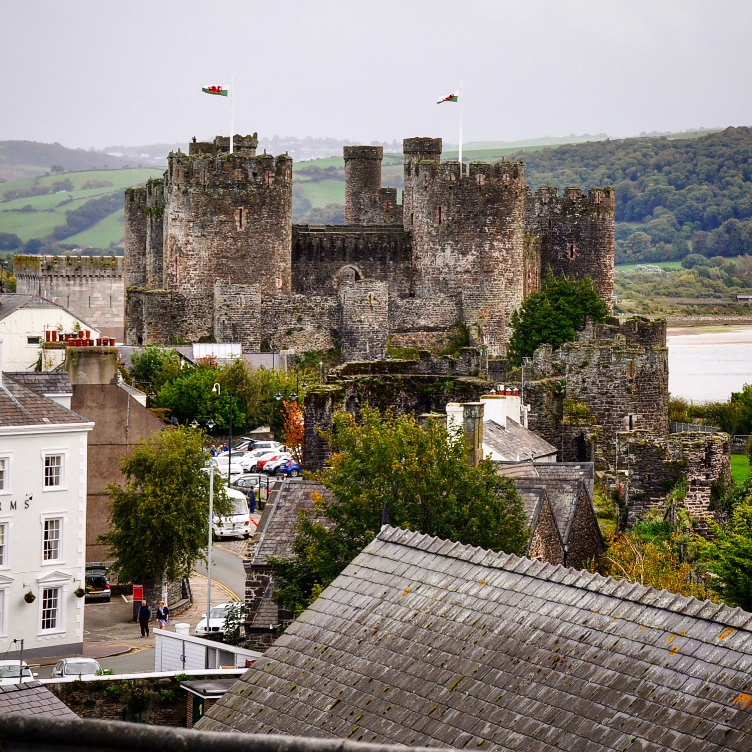 View of Conwy Castle from the walls