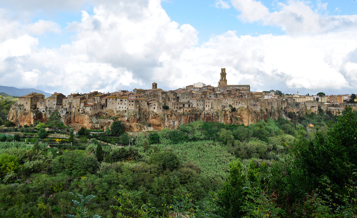 A view of the town of Pitigliano