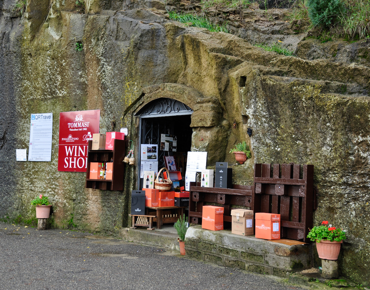 A Tuscan wine shop
